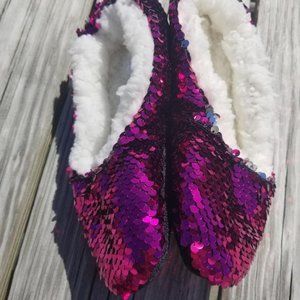 Girls Reversible Sequin Slippers